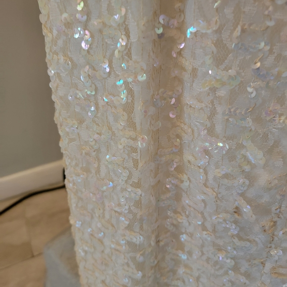 Vintage sequined dress. Size M, cream sequined. - Picture 3 of 5